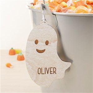 Halloween Character Personalized Wooden Basket Tag-Whitewash - 48155-W