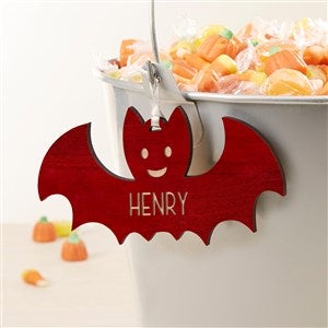 Halloween Character Personalized Wooden Basket Tag-Red Stain - 48155-R