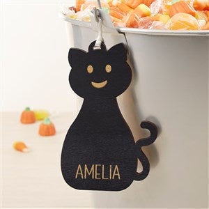 Halloween Character Personalized Wooden Basket Tag-Black - 48155-BL