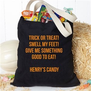 Write Your Own Personalized Halloween Black Treat Bag - 48174