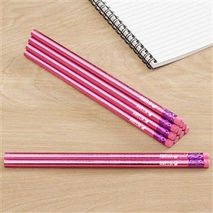 Halloween Icons Pink Personalized Pencil Set of 12 - 48176-PI
