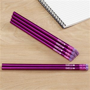 Halloween Icons Purple Personalized Pencil Set of 12 - 48176-PU