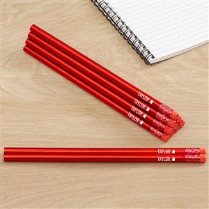 Halloween Icons Red Personalized Pencil Set of 12 - 48176-R