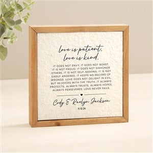 Love is Patient Personalized Pulp Paper Framed Print - 6x6 - 48349-S