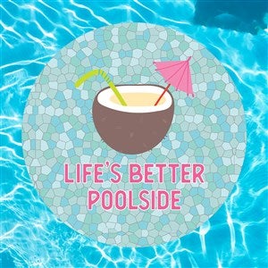 Summer Icons Personalized Vinyl Pool Mat-60quot; Round - 48397-60