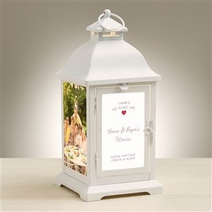 No Place Like Personalized White Metal LED Lantern - 48440