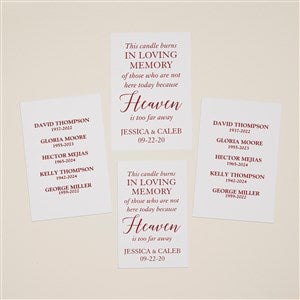 Wedding Memorial Personalized Set of 4 Replacement Panels - 48446-S