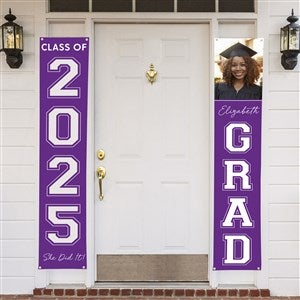 Collegiate Year Personalized Photo Door Banner Set of 2 - 48464