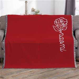 Birth Flower Name Personalized 56x60 Woven Throw - 48471-A