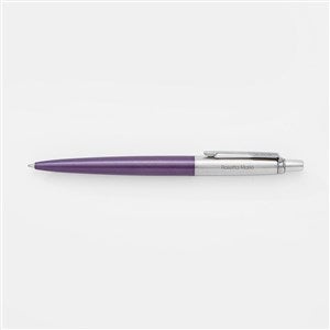 Engraved Parker Jotter Silver and Violet Pen - 48478