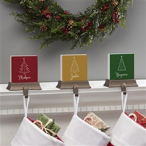 Scripted Christmas Tree Personalized Stocking Holder - 48558