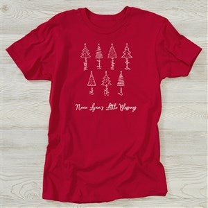 Scripted Christmas Tree Personalized Hanes® Adult T-Shirt - 48568-T