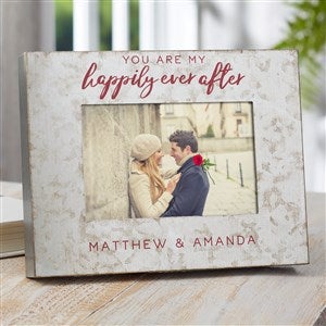 Happily Ever After Personalized Galvanized Metal Picture Frame- Horizontal - 48571-4x6H