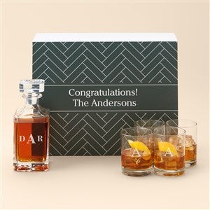 Classic Celebrations Personalized Whiskey Glass  Decanter Gift Set - 48578