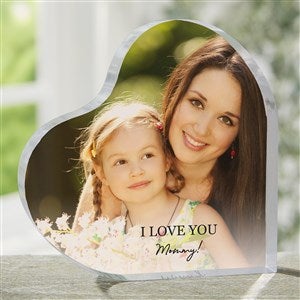 Photo and Text Personalized Colored Heart Keepsake - 48581