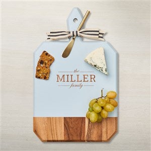 Personalized Acacia Blue Rectangle Board with Spreader-Family Name - 48614D-F