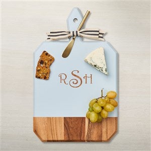 Personalized Acacia Blue Rectangle Board with Spreader-Monogram - 48614D-M