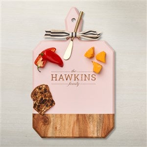 Personalized Acacia Pink Rectangle Board with Spreader-Family Name - 48615D-F