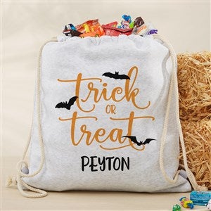 Trick or Treat Personalized Halloween Drawstring Bag - 48622