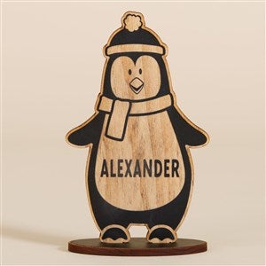 Santa and Friends Personalized Black Stain Wood Characters - 48667-BL