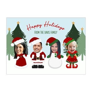 Christmas Character Personalized Photo Holiday Card - 4 Photo - 48675-4