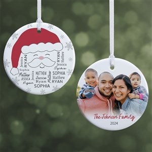 Santa Repeating Name Personalized Ornament- 2.85 Glossy - 2 Sided - 48681-2S