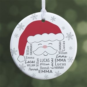 Santa Repeating Name Personalized Ornament-2.85quot; Glossy - 1 Sided - 48681-1S