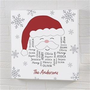 Santa Repeating Name Personalized Canvas Print - 16x16 - 48685-M