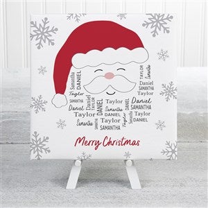 Santa Repeating Name Personalized Tabletop Canvas - 48685-5X5