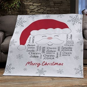 Santa Repeating Name Personalized Christmas 50x60 Sweatshirt Blanket - 48687-SW