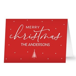 Festive Christmas Tree Personalized Christmas Cards- Signature - 48695