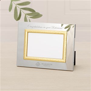 Personalized Logo Silver  Gold Hammered Frame- 4x6 - 48705-S