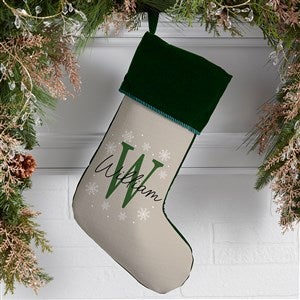 Initially Christmas Personalized Green Christmas Stockings - 48706-G