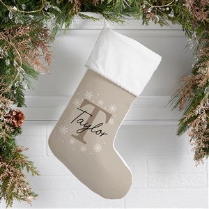 Initially Christmas Personalized Ivory Christmas Stockings - 48706-I