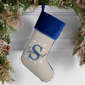 Initially Christmas Personalized Blue Christmas Stockings - 48706-BL