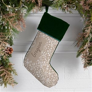 Holiday Delight Personalized Green Christmas Stockings - 48709-G