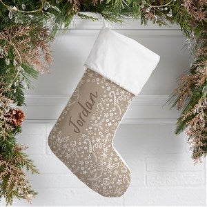 Holiday Delight Personalized Ivory Christmas Stockings - 48709-I