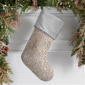 Holiday Delight Personalized Grey Christmas Stockings - 48709-GR