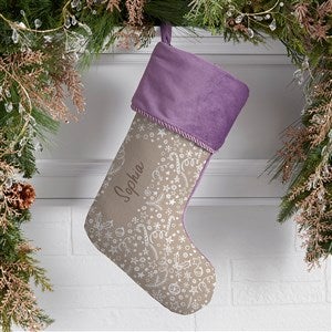 Holiday Delight Personalized Purple Christmas Stockings - 48709-P