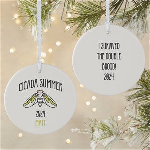 Cicada Invasion Personalized Ornament-3.75 Matte - 2 Sided - 48766-2L