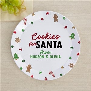 Cookies for Santa Personalized Kids Christmas Plate - 48782-P