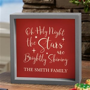 All Is Bright Personalized LED Grey Light Shadow Box- 6x 6 - 48783-6x6