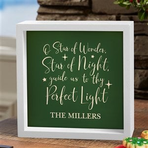 All Is Bright Personalized LED Ivory Light Shadow Box- 6x 6 - 48783-I-6x6