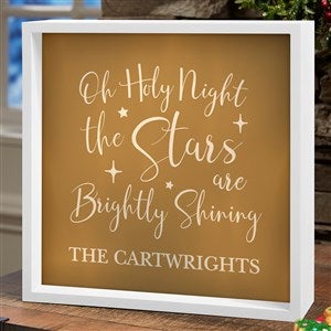 All Is Bright Personalized LED Ivory Light Shadow Box- 10x 10 - 48783-I-10x10