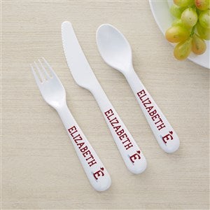 Initially Santa Personalized Kids 3pc Utensil Set - 48787-U