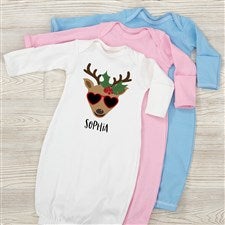 Build Your Own Reindeer Personalized Baby Gown - 48793-G