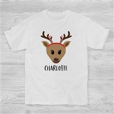 Build Your Own Reindeer Personalized Christmas Hanes® Kids T-Shirt - 48795-YCT