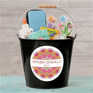 Diwali Personalized Mini Treat Bucket- Black - 48798-B