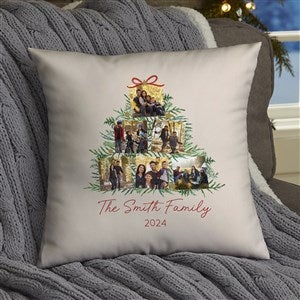 Holiday Moments Personalized Christmas Photo 14 Throw Pillow - 48799-S