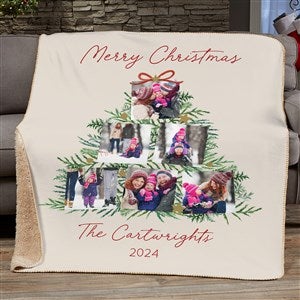 Holiday Moments Personalized Christmas 50x60 Sherpa Blanket - 48800-S